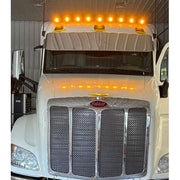 Rollin Low (14" Straight) Visor (Kenworth T680, T880, W990) (Peterbilt 567, 579, 589)  #3005 PETERBILT VISOR Dim Gray