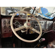 sc-525-3025-70332 20" retro white ivory steering wheel cabover conventional truck semi universal steering wheel only no adapters Gray