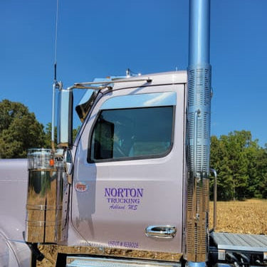 IC180015-14 Peterbilt 589 Window Chop (5" tall) WINDOW CHOP TOP Steel Blue