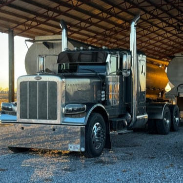 Dark Slate Gray Rollin low Peterbilt 14" straight flat bottom visor 14 gauge 304 s.s. 379 389 #1005 PETERBILT VISOR