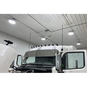 Rollin Low (14" Straight) Visor (Kenworth T680, T880, W990) (Peterbilt 567, 579, 589)  #3005 PETERBILT VISOR Dark Gray