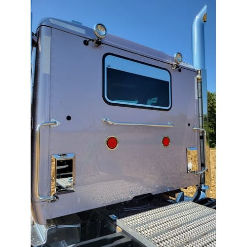 IC180052-14 Rear Window Trim - (5" tall) Fits Peterbilt 589 Day Cabs  18" x 35" WINDOW CHOP TOP Light Slate Gray