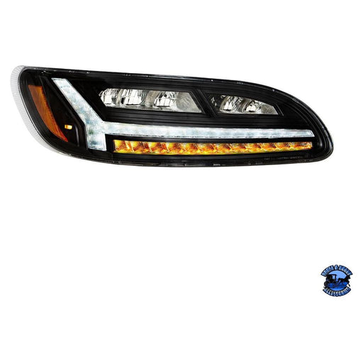 United Pacific blackout all LED Headlight For Peterbilt 386 2005-2015 & 387 1999-2010 up-35763 and 35764