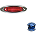 Saddle Brown V178XR 4.7"x1.5" Red LED Marker/ Clearance, P2, Oblong, Low Profile Kit