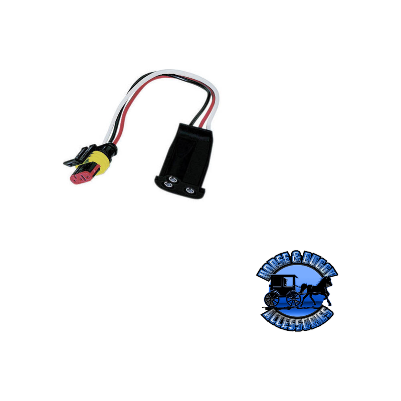 V417KTA 4" Amber LED Stop/Turn/Tail, Round, 36-Diodes (light and plug adapter kit) 4" Black