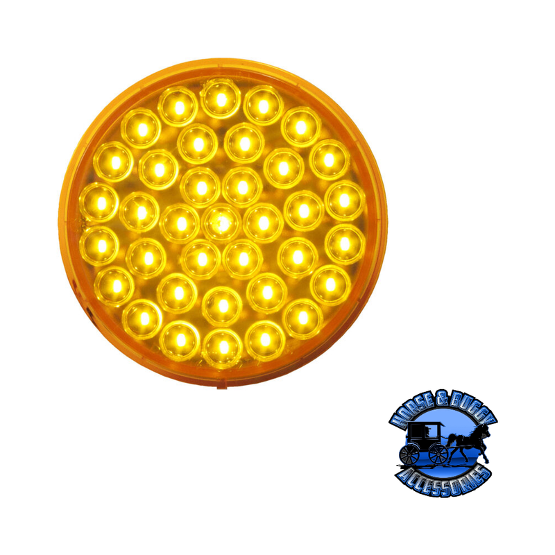 V417KTA 4" Amber LED Stop/Turn/Tail, Round, 36-Diodes (light and plug adapter kit) 4" Goldenrod