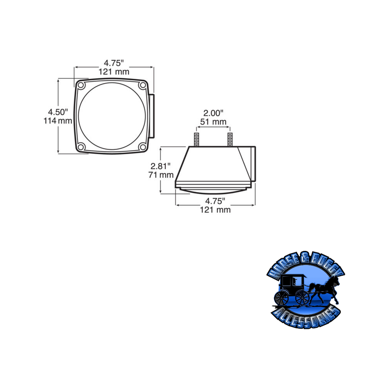 V421R 6.5"x2.25" Red Incandescent Stop/Turn/Tail, Oval Light Gray