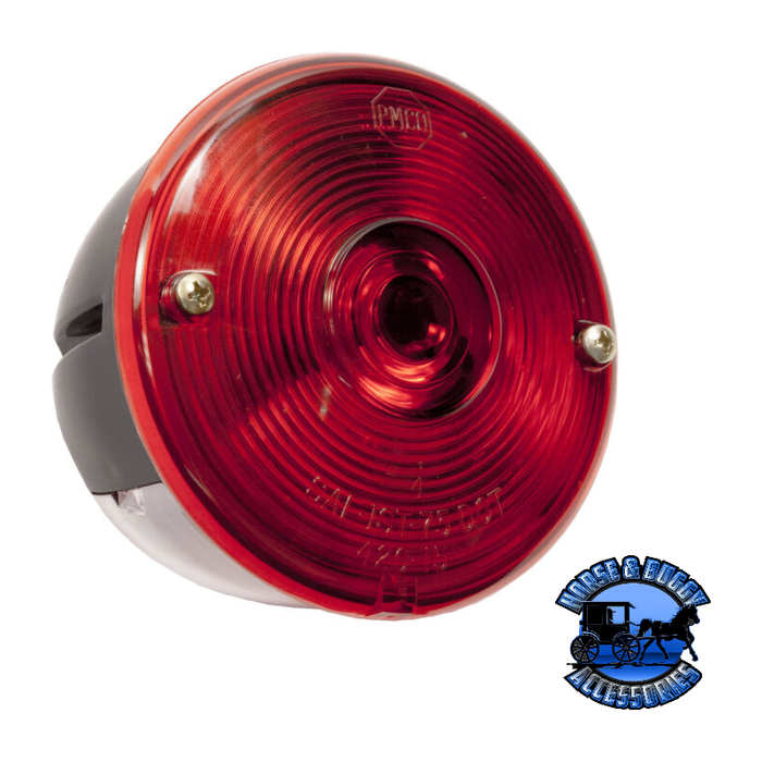 Brown V428 Red Incandescent Stop/Turn/Tail, Universal, Round, Stud-Mount, w/ License Light, 3.75″X2.625″ motor vehicle parts