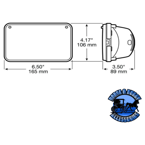 Light Gray V702C LED Headlight, Rectangular, Low Beam, 4″X6″, white