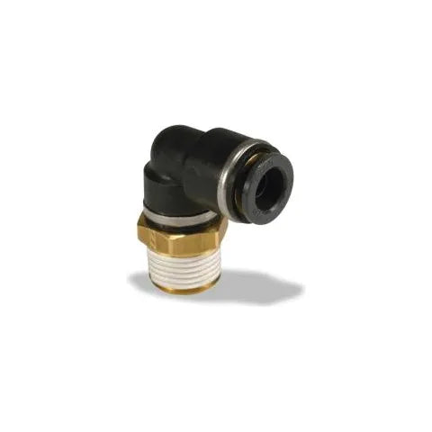 Push-Lock Air Brake Fitting, 90° Male Swivel Elbow #016284 AIR BRAKE FITTING Light Gray