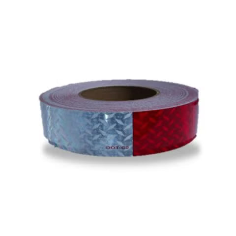 CINTA DE PLACA DE DIAMANTE ROJA/BLANCA DE 6''; 2'' X 150'