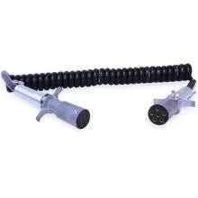 590061 6-WAY COILED CABLE ASSEMBLY; 12' LONG (6/14 GAUGE)