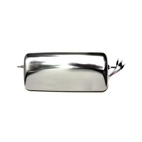 708212-4 Model 2010 Mirror 8"x16", Stainless Steel, Heated, Remote, PASSENGER SIDE  - Less Harness and Switch