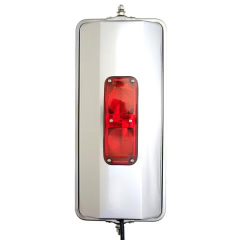 708331 7'' X 16'' HEATED ANGLE BACK MIRROR W/LIGHT