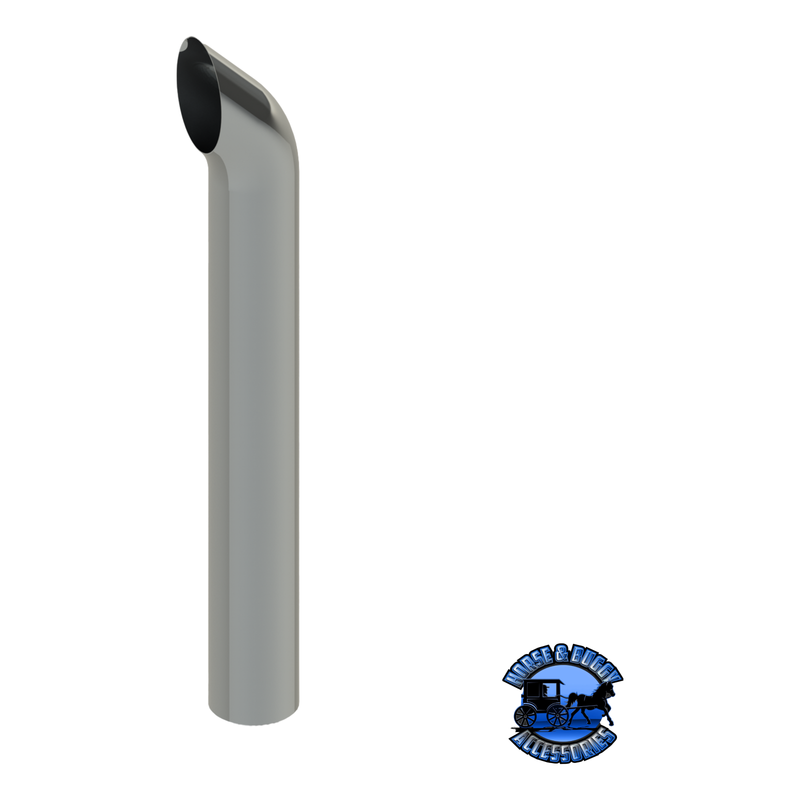 607A-114-1103 7"x114" West Coast Curved Exhaust Stack Light Slate Gray