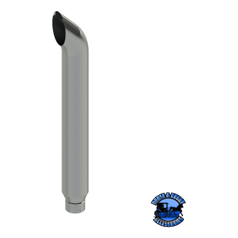 606D-030-1103 6"x30" West Coast Curve Exhaust Stack - Reduced to 5" and Expanded ID Light Slate Gray
