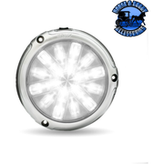 Trux LED Interior Projector Dome Cab Light for Peterbilt - 18 Diodes (Choose Color) CAB LIGHT Chrome,Black Light Gray