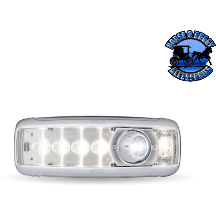 Light Gray Trux LED Interior Projector Dome & Map Cab Light for Kenworth 11 Diodes TLED-IK60