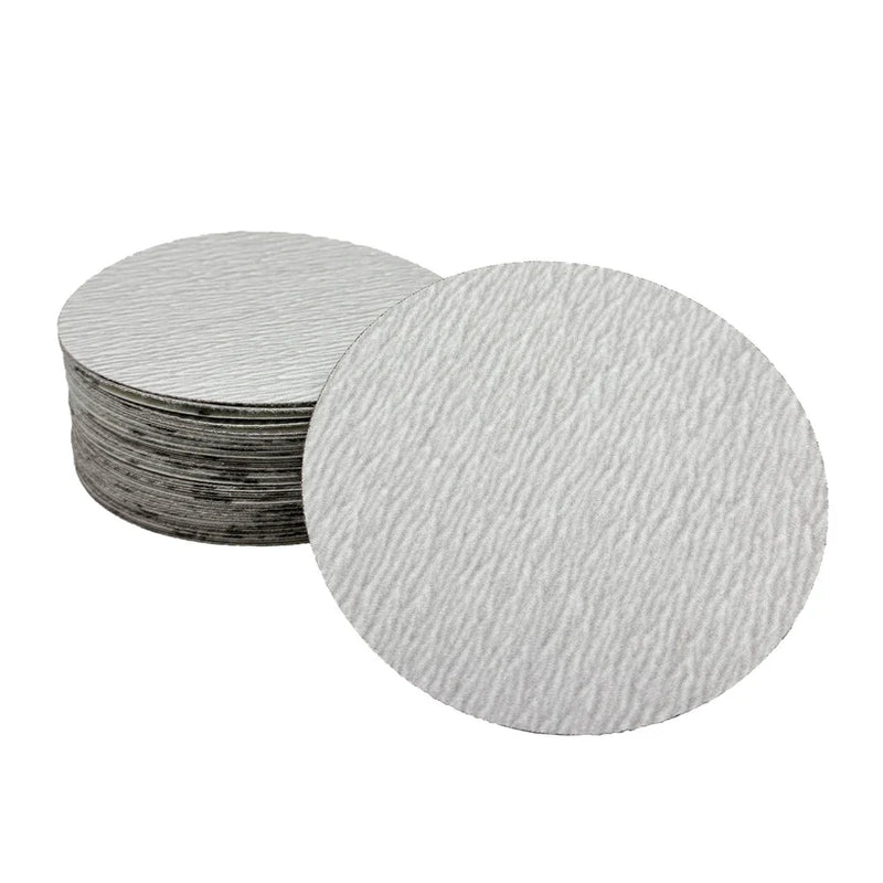 5" White/Gold Hook & Loop Aluminum Oxide Sanding Discs For Metal Polishing 80,100,120,180,220,320,400,600,800 Gray