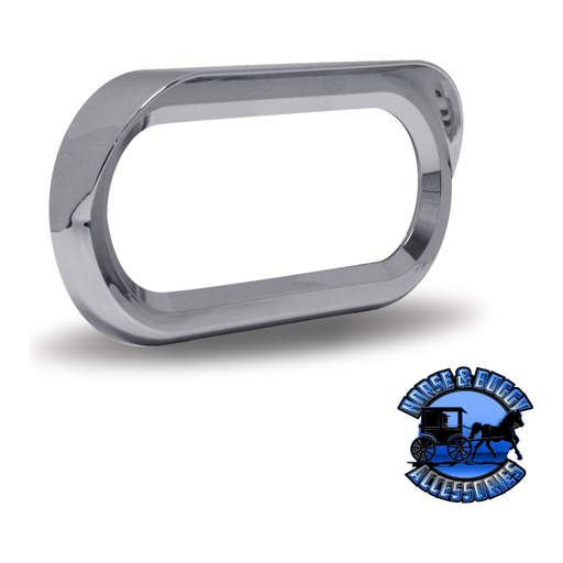 Light Slate Gray TBEZ-OBCH2 Screw On Oval Bezel with Visor – Chrome ABS Plastic