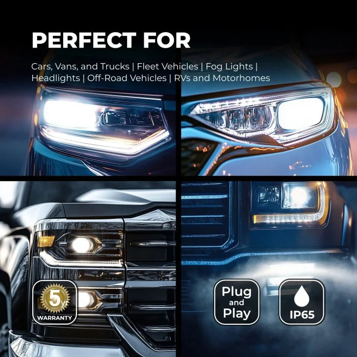 XPHL-h13  LED Bulbs h13 - Dual Beam - 6,000 Lumens - 6500K HEADLIGHT Black