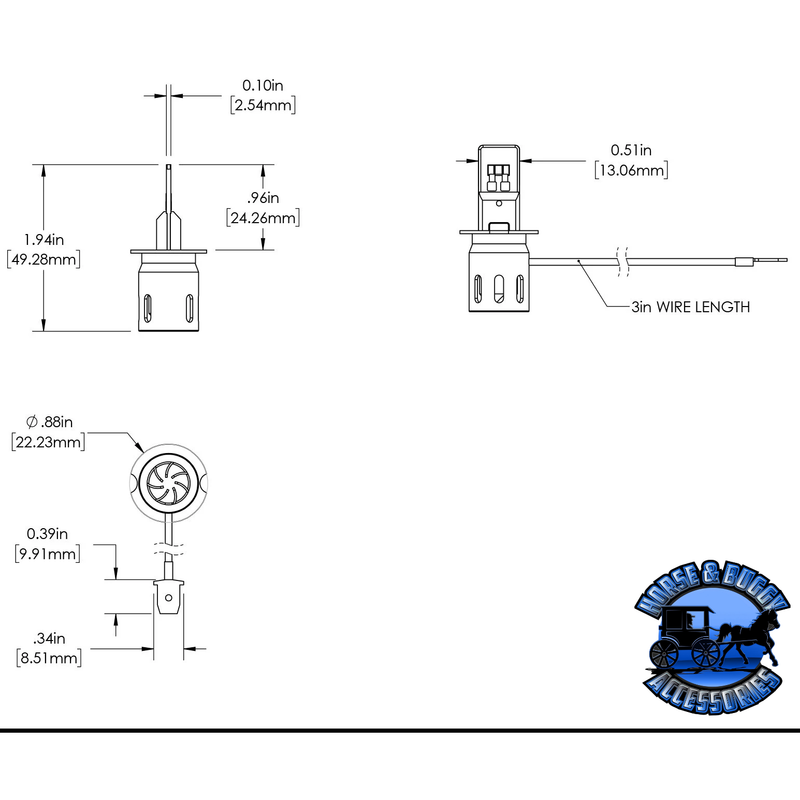 XPHL-H3  H3 LED Bulbs - High Beam / Low Beam / Fog Light - 6,000 Lumens - 6500K