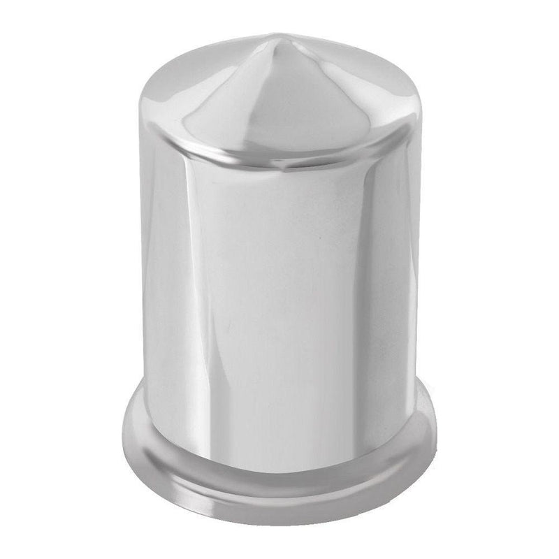CR. PLASTIC POINTED NUT COVER W/ FLANGE, 1.5"X2-15/16" Gray