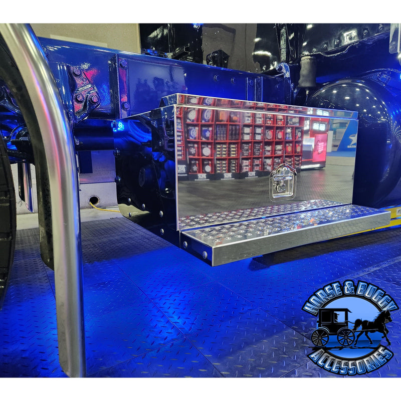 TP-1667 Trux Peterbilt 304 s.s. battery step box replacement 359,379,389,589 drivers side PETERBILT Dark Slate Blue