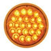 Chocolate 4" PEARL AMBER 24-LED LIGHT, AMBER LENS 4" ROUND