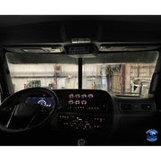 Rollin 8" straight Peterbilt visor 304 stainless #1001 PETERBILT VISOR Gray