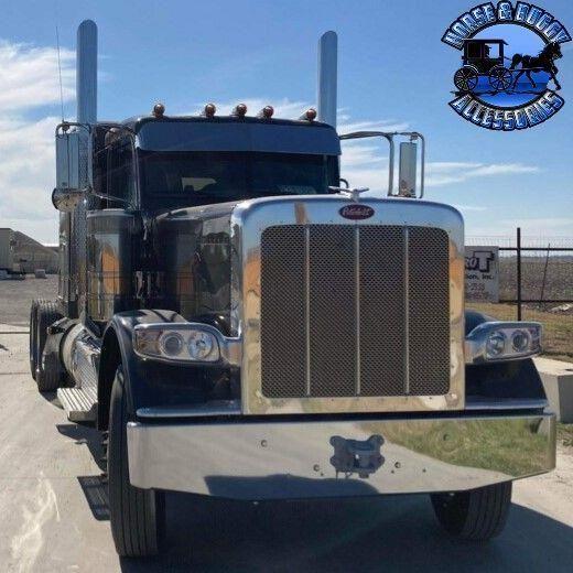 PETERBILT 10'' ROLLIN LOW S.S. STRAIGHT FLAT BOTTOM SUNVISOR #1002 PETERBILT VISOR Dark Slate Gray