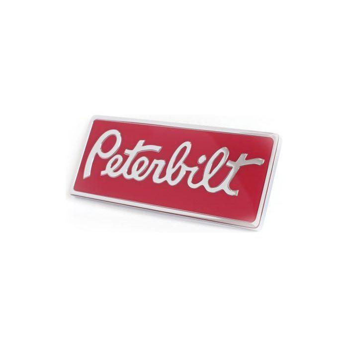 CK-EMPR-CR PETERBILT RECTANGULAR EMBLEM CHROME/RED-460 EMBLEM Lavender