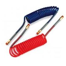 v-022025 15' Coiled Nylon air hose Assembly Midnight Blue