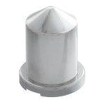 CR. PLASTIC POINTED PUSH-ON NUT COVER 13/16" X 1-9/16"H Dark Gray