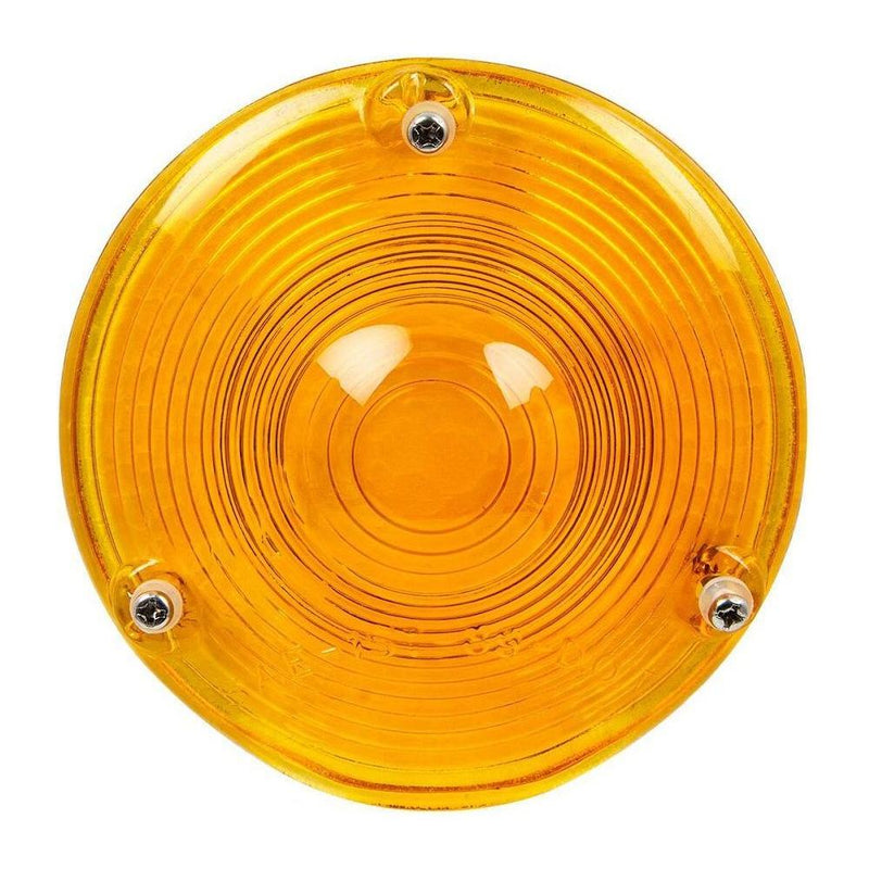 84070 4" AMBER CLASSIC GLASS LENS FOR COMBINATION LIGHT Dark Orange