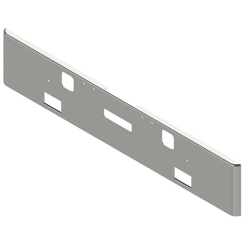 e-cv-2110-06 18'' 2004-2007 CLASSIC XL FREIGHTLINER TEXAS SQUARE 7 GA STEEL CHROME BOLT HOLES, LIGHT HOLES, STEP HOLE, HITCH HOLES Light Slate Gray