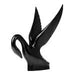 Dark Slate Gray MATTE BLACK POWDER COATED CLASSIC SWAN HOOD ORNAMENT #48008 hood ornament