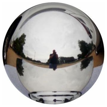 Chrome Billet Round Brake Knob #BRKN-BILT-200-CH (5/8"-11 female threads) brake knob Gray