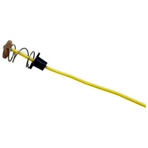 411-07 1156 Single wire with brass contact, nylon washer, and plug with stainless steel spring. Black
