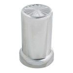 CR. PL. PIN WHEEL SCREW-ON NUT CVR W/FLANGE 33MMX3-3/8" Gray