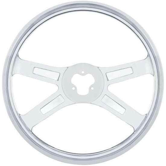 united pacific 18" polished Stainless Steel Steering Wheel universal truck 88210 UNIVERSAL Lavender