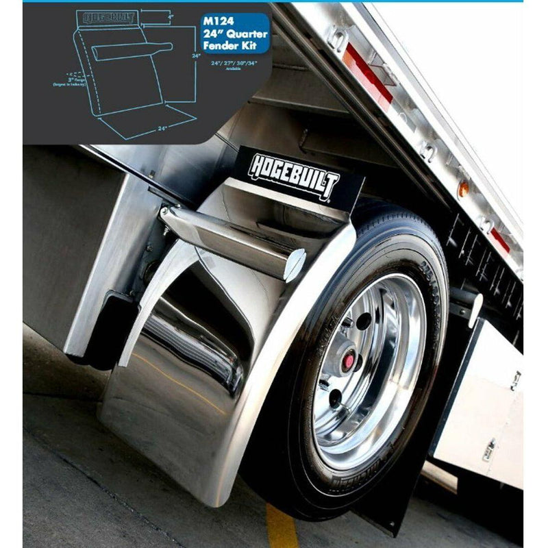 #m134 hogebuilt 34" 430 stainless steel quarter fender kit pair QUARTER FENDER Dark Slate Gray