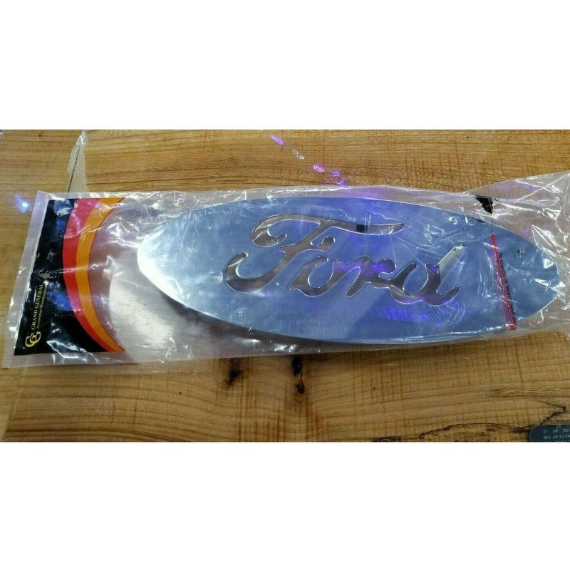 chrome ford emblem huge stud mount 17" by 7" universal decoration EMBLEM Dim Gray