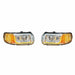 Dark Khaki Peterbilt 389 Headlights  388 LED driving light Turn Signal Chrome For 2008+ new PETERBILT Driver's Side,Passenger's Side