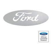 chrome ford emblem huge stud mount 17" by 7" universal decoration EMBLEM Gray