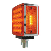 77621  Square Double Face Pearl LED Pedestal Light Red/Amber  (Driver) UNIVERSAL Chocolate