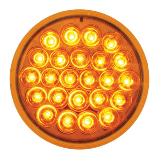 Chocolate 4" pearl grand general light led amber/amber lens universal rubber grommet new 78270BP 4" ROUND