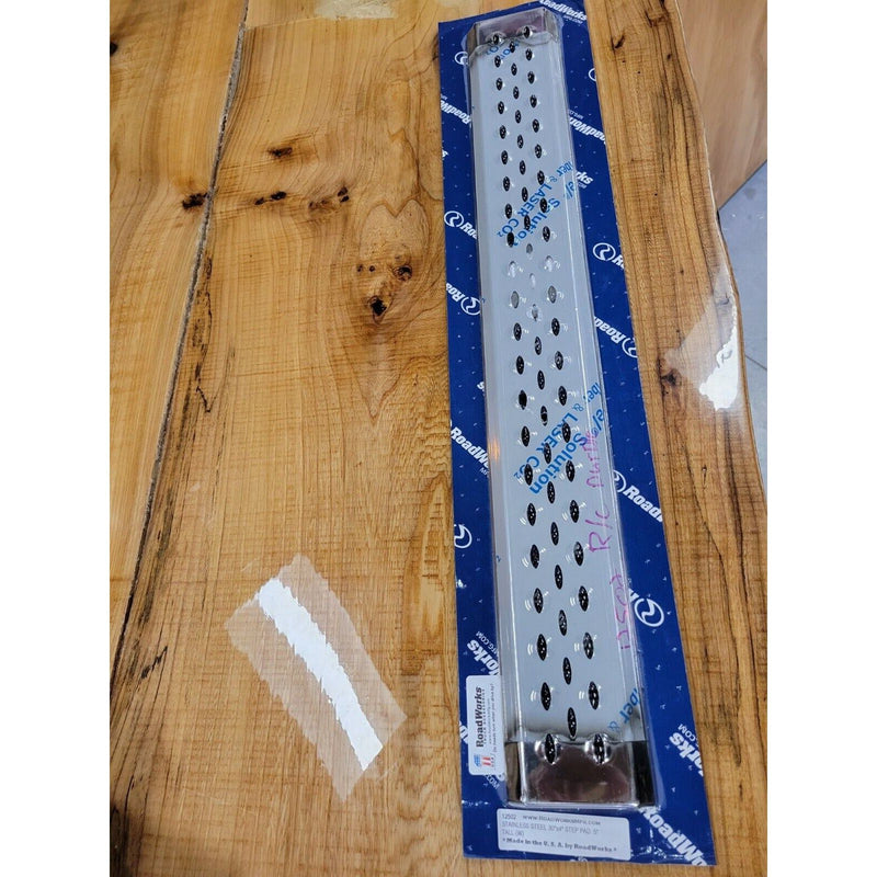 stainless steel roadworks step plate tread 30" x 4" universal no slip #12502 step box Dark Khaki