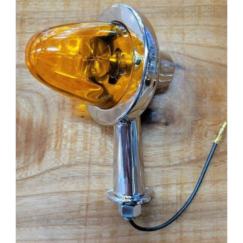 HONDA PEDESTAL LIGHT AMBER WATERMELON REAL GLASS LENS SINGLE STUD MOUNT 84090 watermelon glass lens Rosy Brown