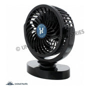 mini cooling fan turbo 12 volt 360 truck cigarette lighter plug up-40847 UNIVERSAL Black